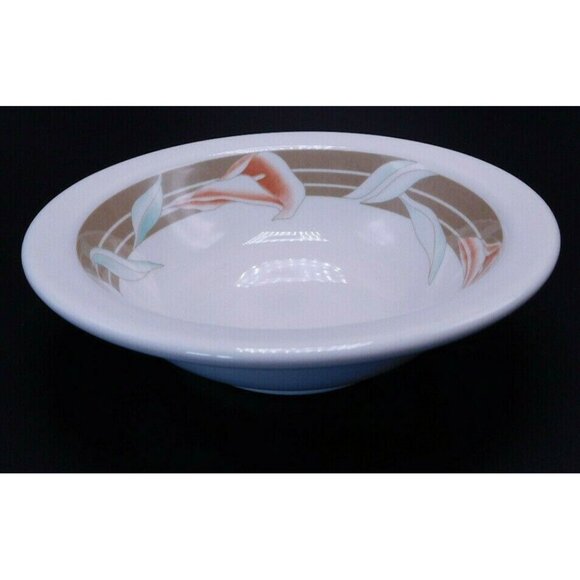 Syracuse China Calla Lily Ironstone Round Bowl 6" Wide - Picture 3 of 4